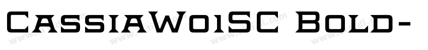 CassiaW01SC Bold字体转换